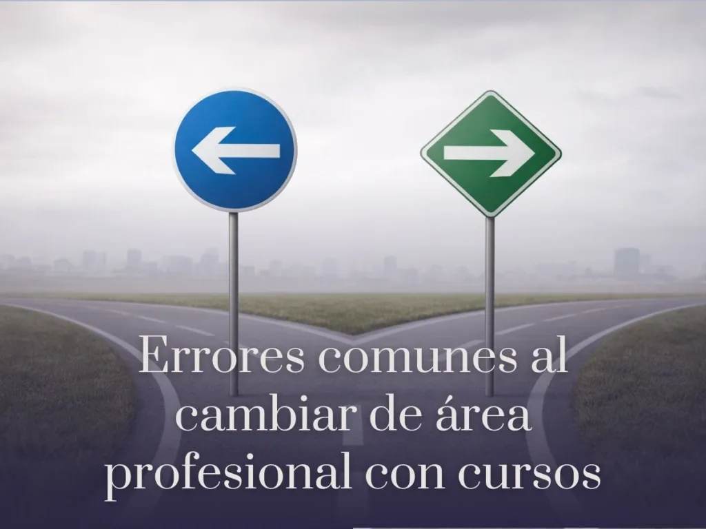 Errores comunes al cambiar de área profesional con cursos Errores comunes al cambiar de área profesional con cursos