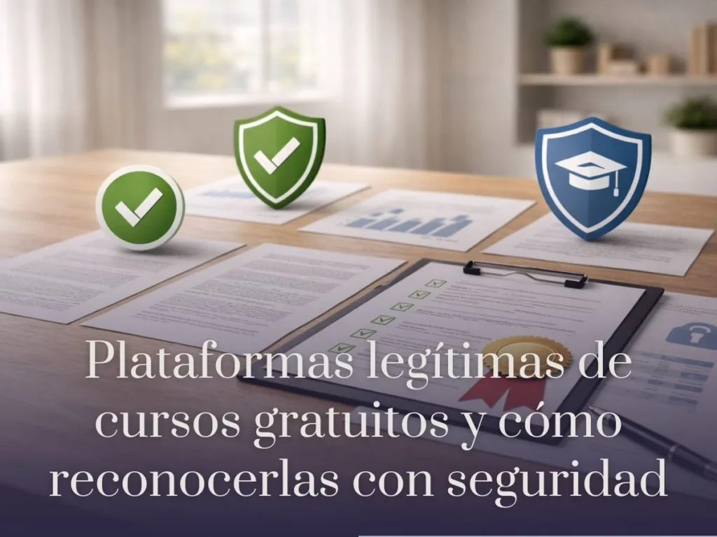 Plataformas legítimas de cursos gratuitos y cómo reconocerlas con seguridad