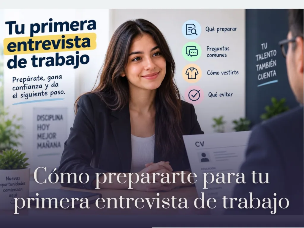 Cómo prepararte para tu primera entrevista de trabajo